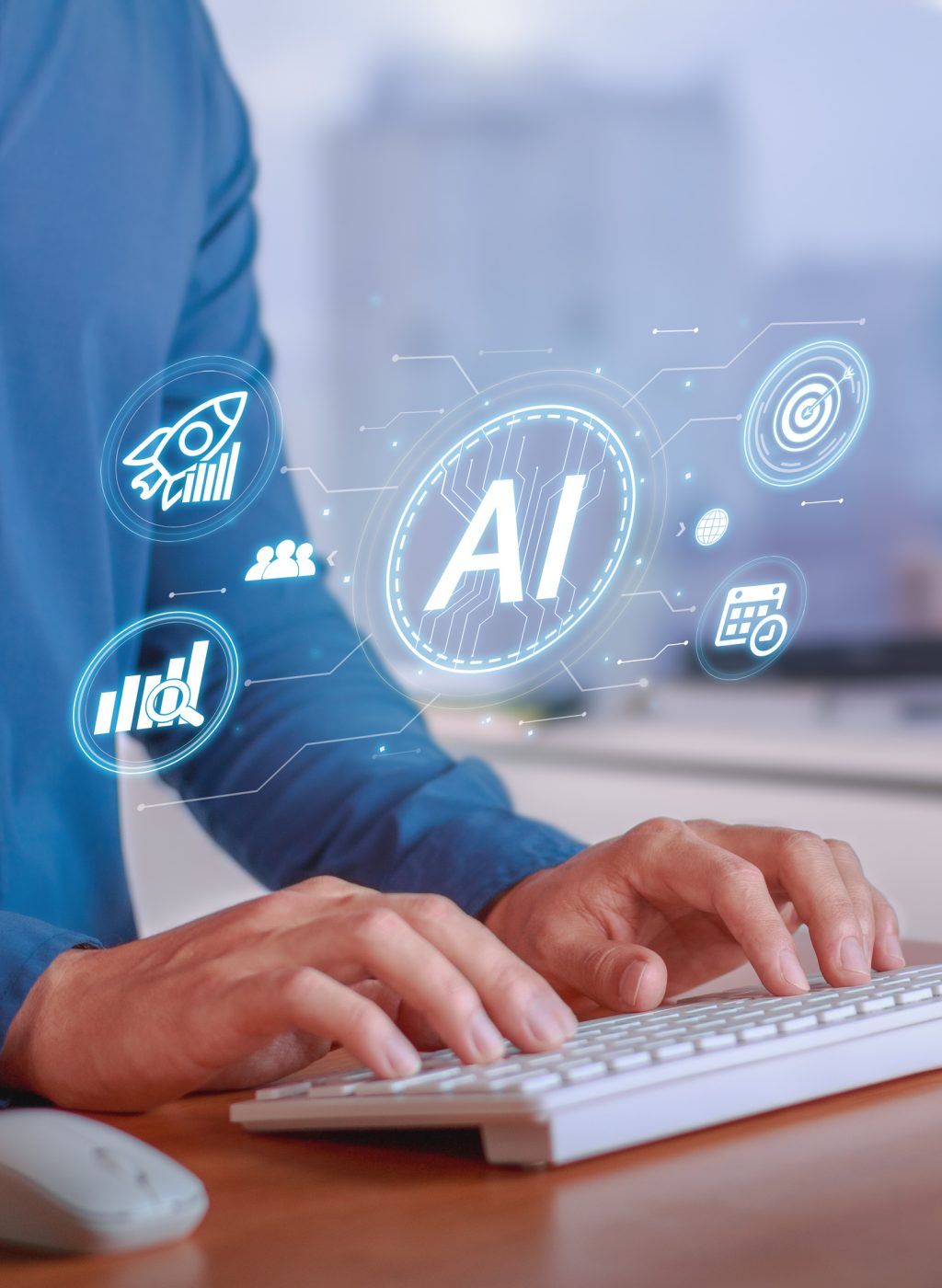 Search engine optimization, digital marketing process and strategy with artificial intelligence.